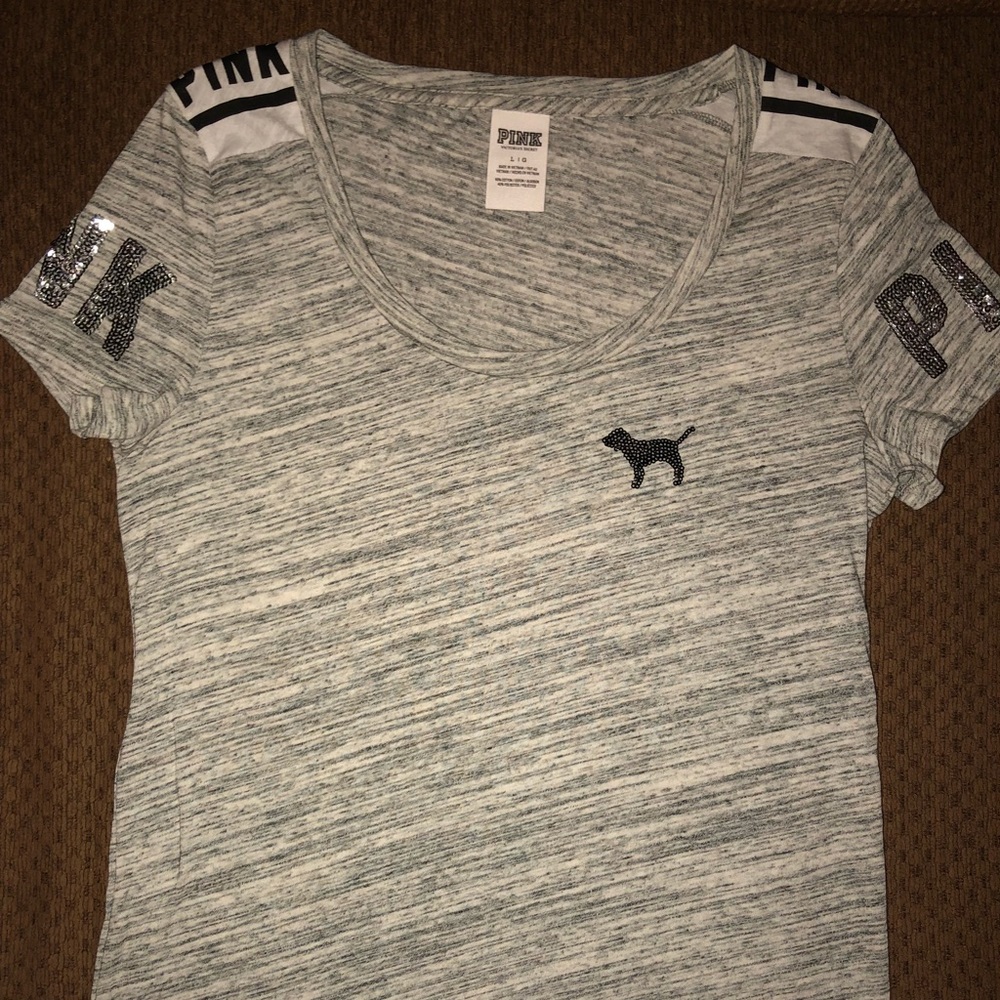 NWOT PINK bling tee large